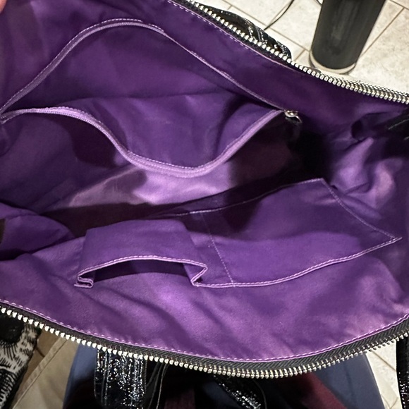 [Coach] Signature Black Logo Zipper Tote Bag - Picture 10 of 12